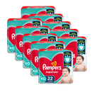 Kit 10 Fraldas Pampers Supersec Tamanho XXG - 340 Unidades