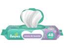 Kit com 12 Pacotes de Lenços Umedecidos Pampers Aroma de Lavanda de 48 Unidades