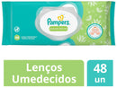 Kit com 12 Pacotes de Lenços Umedecidos Pampers Aroma de Aloe Vera de 48 Unidades
