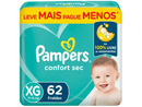 Kit com 3 Pacotes de Fraldas Pampers Confort Sec